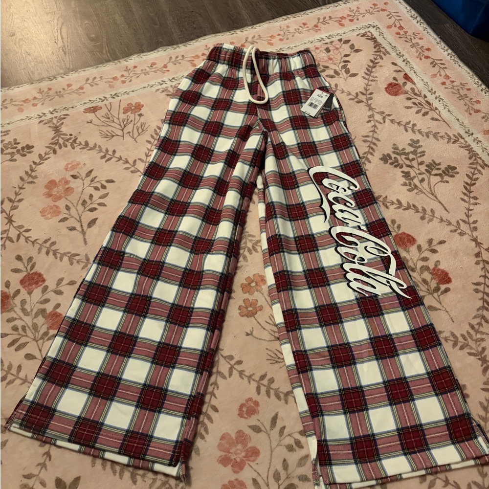 Coca-Cola Red and White Plaid Pants
